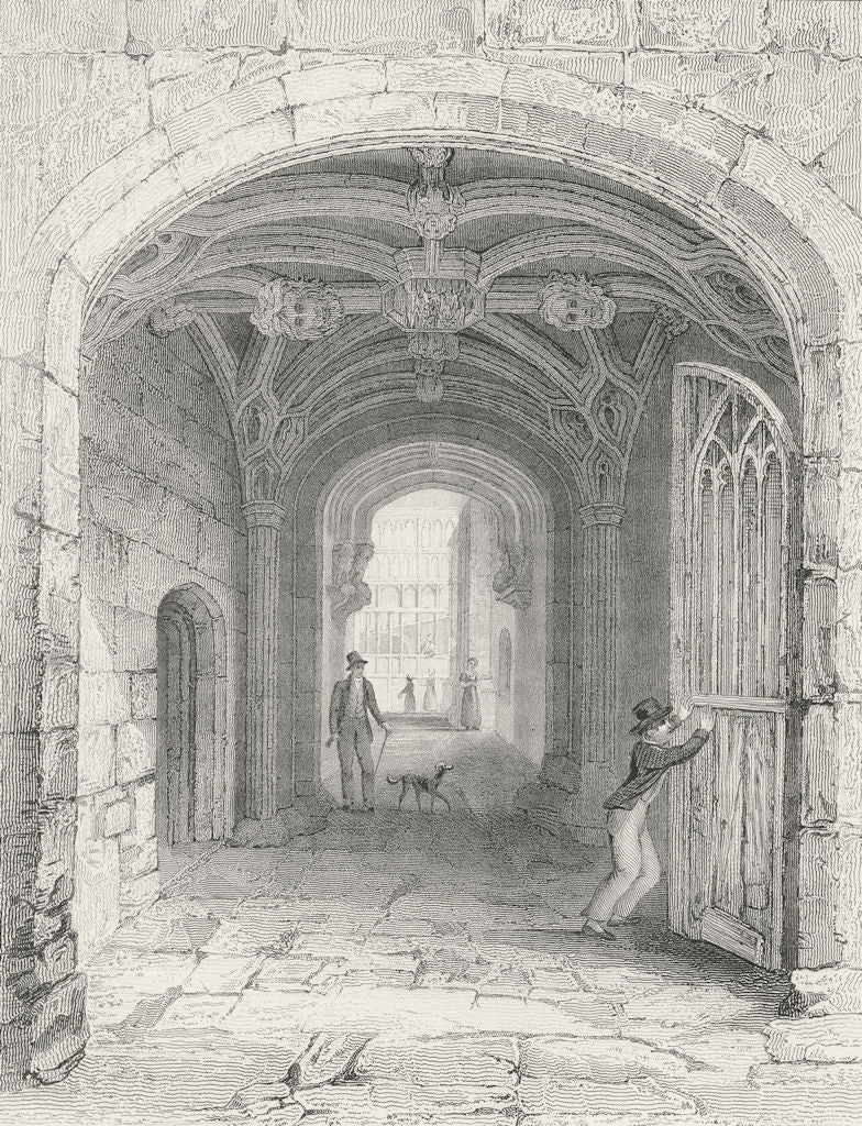 COVENTRY. Entry gateway, St Mary Hall. Bartlett 1830 old antique print picture